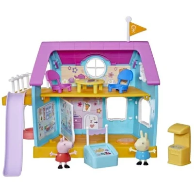 Imagen de Peppa Pig Peppa’s Club La casita de Juegos Juguete Preescolar Efectos Sonido 2 Figuras, 7 Accesorios A Partir 3 años
