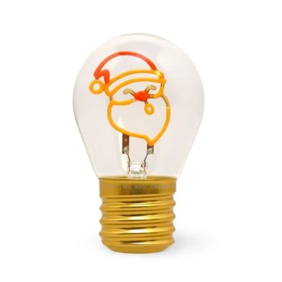 Imagen de Legami Lámpara de sobremesa en forma bombilla, Santa Claus, sólo para interiores, recargable con cable USB, inalámbrica