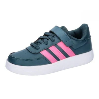 Imagen de adidas Breaknet Lifestyle Court Elastic Lace And Top Strap, Sneaker Unisex niños, Arctic Night Lucid Pink Ftwr White, 38 2/3 EU