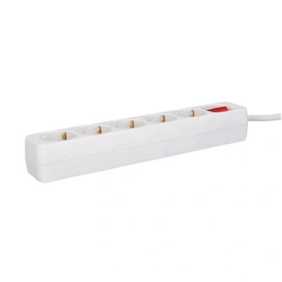 Imagen de UNITEC Regleta con 5 enchufes e Interruptor, 3 m, Color Blanco