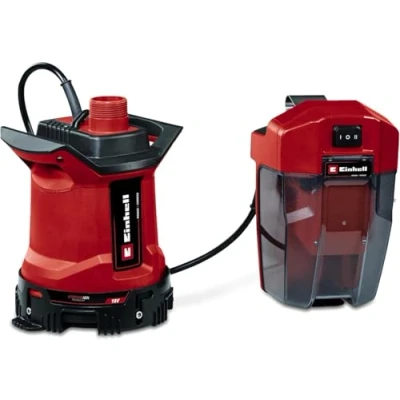 Imagen de Einhell Bomba de aguas sucias con baterías GE DP 18/25 LL Li Solo Power X Change (18 V, caudal 7.000 l/h, aspiración plana, altura impulsión 5 m, modo ECO y BOOST, sin batería)