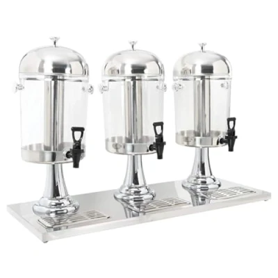 Imagen de Dispensador De Zumo Triple Acero Inoxidable 3 X 8 L