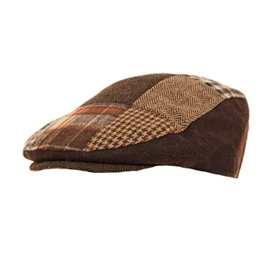 Imagen de Severyn Gorra/Visera Plana de Invierno Modelo Patchwork con Lana Hombre Caballero (58cm) (Marrón)