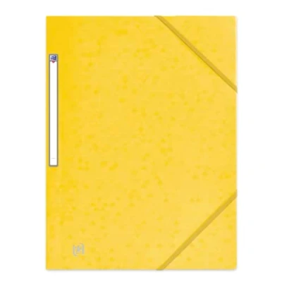Imagen de OXFORD Lote de 50 camisas 3 solapas Top File + A4 con funda elástica para tarjeta, color amarillo