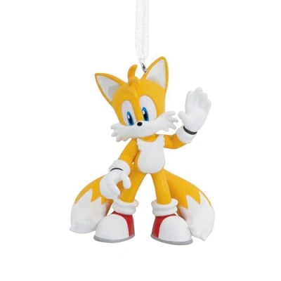 Imagen de Hallmark Adorno Colgante de Colas, decoración árbol Sonic The Hedgehog, Resina, Navidad, Regalos para Navidad