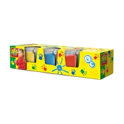 Imagen de SES 305 Creative Washable Finger Paints (Pack of 4), Multicolor, 4 Unidad (Paquete de 1) (00305)