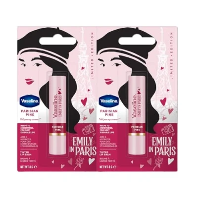 Imagen de Vaseline x Emily in Paris Parisian Pink Bálsamo Labial Hidratante Barra Edición Limitada (Lote de 2 Pink)