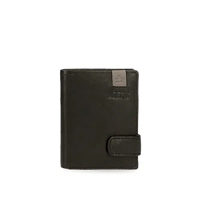 Imagen de Adept Max Cartera vertical con cierre de clic Negro 8,5x10,5x1 cms Piel