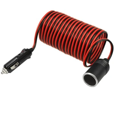 Imagen de OcioDual Cable Mechero Coche de 5 Metros, Accesorios Coche, Extensor Mecheros Enchufe 12V para 12V/24V 15A Conector Encendedor LEDS