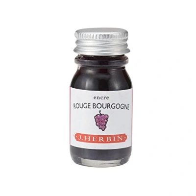 Imagen de Clairefontaine ES J. Herbin (1 botella de tinta 10 ml para pluma estilográfica (), color borgoña 2.2 x 5.1 cm