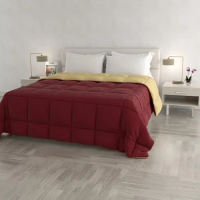 Imagen de Elegant T EL bordeaux/panna 2P Edredón de Invierno, Microfibra, Burdeos/Crema, 260x260x9 cm