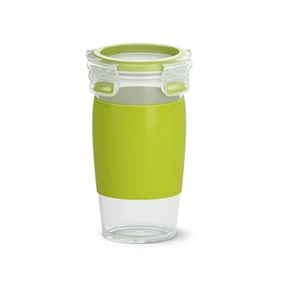 Imagen de Emsa Clip&amp;Go N1071500 Smoothie Mug Recipiente para Batidos (91/91/152 mm), Color Verde y Transparente