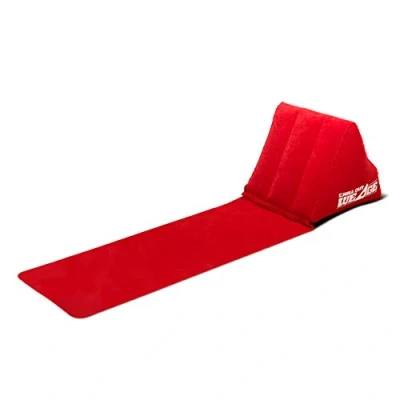 Imagen de CKB LTD® Chill out Portable Travel Inflatable Lounger with Wedge Shape del Asiento Amortiguador Trasero Soporte Pillow Silla de Lumbar Camping y Festivales (Red)