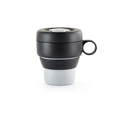 Imagen de Lékué Taza colapsable para tes o cafés, Mug To Go Gris, 1 Unidad