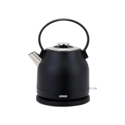Imagen de Livoo Hervidor retro 1,5L DOD202C 1850 2200W, acero inoxidable, rotación 360, resistencia oculta