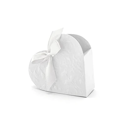 Imagen de Detalle para invitados de boda (50 unidades), diseño en forma corazón, color blanco