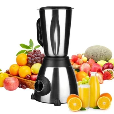 Imagen de Batidora de Vaso 1000W, Licuadora para Verduras y Frutas, 1.5 L Taza Acero Inoxidable, 5 Velocidades, 6 Cuchillas Licuadoras Zumos Batidos,sin BPA (A)