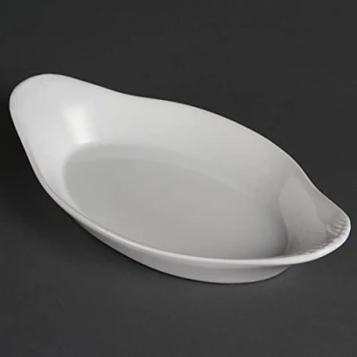 Imagen de Olympia W427 ovalado de porcelana, diseño gallo, color blanco (Pack 6)
