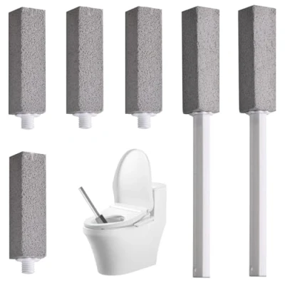 Imagen de 6 Piezas Piedra Pomez, Pomez para Limpieza WC, con 2 Asas Extendidas, Pies, Limpiador Limpiar Manchas de Baño, Cocina
