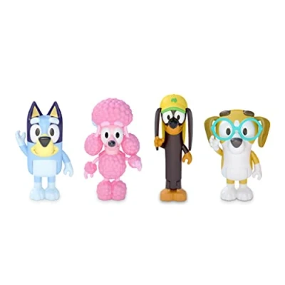 Imagen de Bluey Muñecos, Multicolor, 4 Unidad (Paquete de 1)