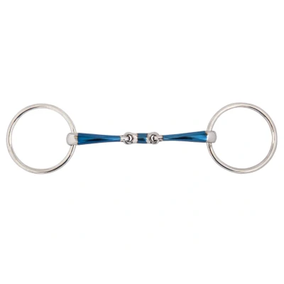 Imagen de BR double jointed loose ring snaffle Sweet Iron Magic System
