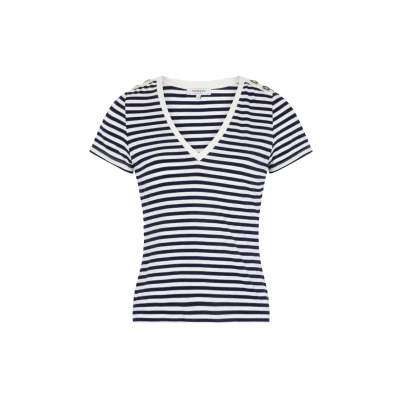 Imagen de Morgan Striped Shortsleeved Camiseta estampada, Mujer, Talla: Small, Ecru