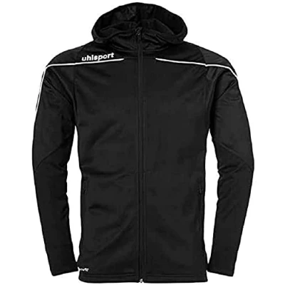 Imagen de Uhlsport Stream 22 Track Hood Jacket Chaqueta Con Capucha, Unisex niños, Black/White, 140