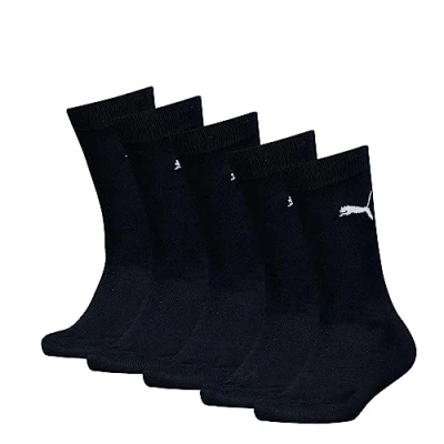 Imagen de PUMA Easy Rider Kids&#039; Crew Socks (5 Pack) Calcetines, Black, 23/26, Pack de 5