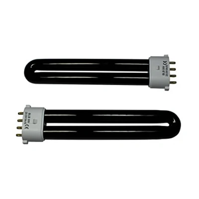 Imagen de DuraBulb 2 bombillas UV de 9 W larga duración 4 pines para detectores dinero falsos y cheques billetes banco