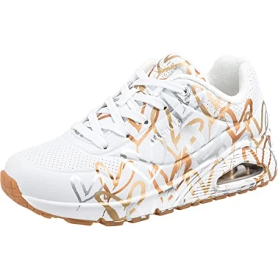 Imagen de Skechers Sport UNO Zapatillas white/multicoloured metallic, Mujer, Talla: 42, White/multi coloured metallic Zapatos
