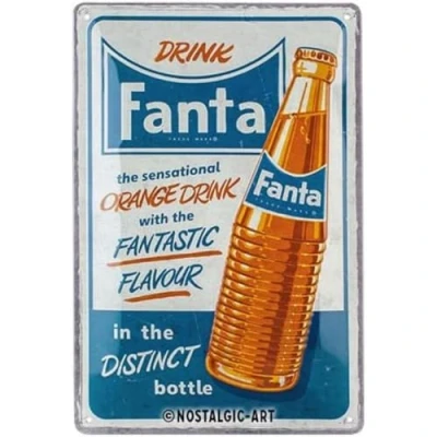 Imagen de Nostalgic Art Cartel de chapa retro, Fanta Sensational Orange Drink Idea regalo como accesorio bar, metálico, Diseño vintage, 20 x 30 cm