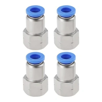 Imagen de EMSea 4 Uds 6mm Tubo OD X 1/8&quot; NPT Rosca Hembra Adaptador de Conector Neumático Ajuste A Presión Empuje Recto para Conectar Accesorios Aire