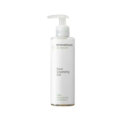 Imagen de InnovaGoods limpiador facial 200 ml con CBD, hamamelis,caléndula &amp; symcalmin, gel Nutre, calma, reduce rojeces, irritaciones y marcas, ingredientes naturales apto para piel sensible
