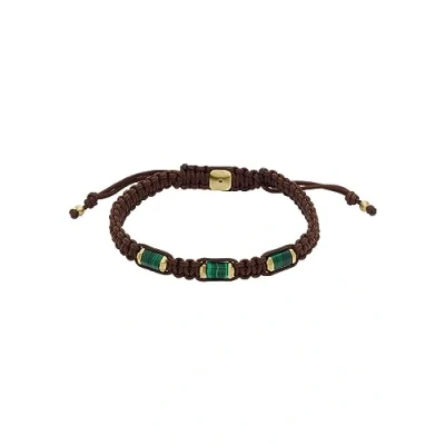 Imagen de FOSSIL Pulsera con componentes para Hombre All Stacked Up de malaquita verde, JF04563710, Marrón y Verde