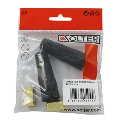 Imagen de Solter Pack de 2 Conectores Aéreos Hembra, 10/25 mm, Accesorios Soldadura