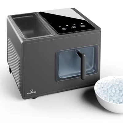 Imagen de Klarstein Maquina de Hielo para Casa 2L, Ice Maker 15 kg, Hacer Cubitos Portátil Domestica Rápida, Machine con Alarma Seguridad
