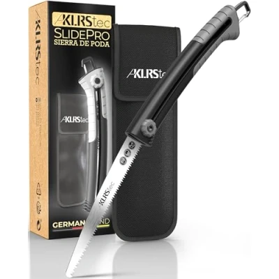 Imagen de KLRStec Premium sierra plegable Robusta de ramas con mecanismo bloqueo seguridad acero inoxidable al carbono [SK5]