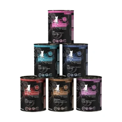Imagen de catz finefood Purrrr Collection I comida húmeda para gatos monoproteína sin cereales, azúcar, hipoalergénica, alto porcentaje de carne, multipack gatos, en bolsa, 6 x 400 g
