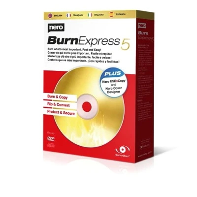 Imagen de Nero Burn Express 5 Grabar Copiar Ripear Convertir Copia de seguridad Proteger para películas, fotos, música y datos 1 PC Windows 11 / 10 8 7