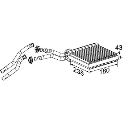 Imagen de MAHLE ORIGINAL AH 200 000P Radiador de Calefaccion FORD: Focus 2, 2 Kombi, C Max, VOLVO: V50, S40 II