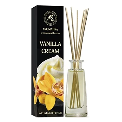 Imagen de Crema de Vainilla Aroma Difusor 100ml Lengüeta Fragancia Habitación y Hogar Ambientador Perfumado Regalo