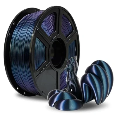 Imagen de FLASHFORGE filamento ABS de 1,75 mm, cambio color camaleón Burnt Titanium, cambia con luz y ángulos, Filamentos para impresoras 3D fuertes resistentes al calor