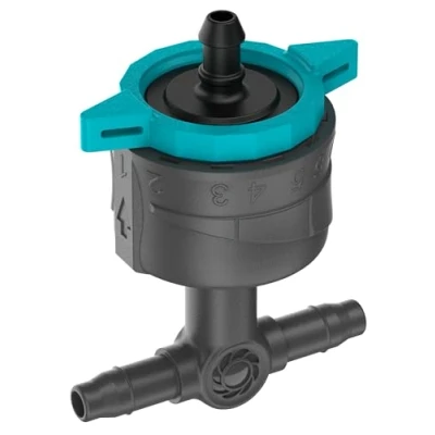 Imagen de Gardena sistema Micro Drip gotero lineal regulable de 1 a 8 l/h, regula la presión: Para plantas con distintas necesidades agua, técnica conexión sencilla (13314 20)