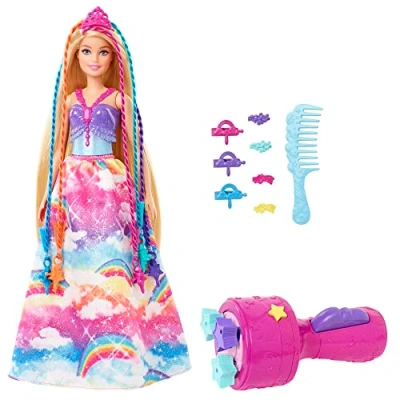 Imagen de Barbie Dreamtopia Muñeca Princesa de Juguete con Accesorio para Hacer Trenzas Colores y Moda fantasía (Mattel GTG00)