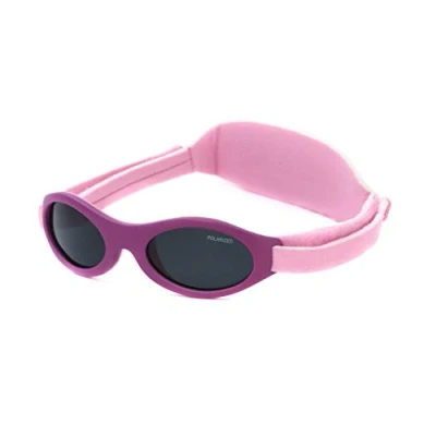 Imagen de Kiddus Gafas de Sol Premium Polarizadas para bebé niña niño. 0 meses a 2 años. UV400 protección 100% contra rayos UVA y UVB. Suave puente Silicona la nariz. Banda ajustable Neopreno