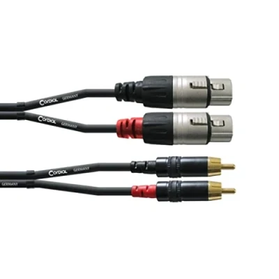 Imagen de CORDIAL Cable AUDIO doble XLR Female/Rca 1,5 m Essentials RCA