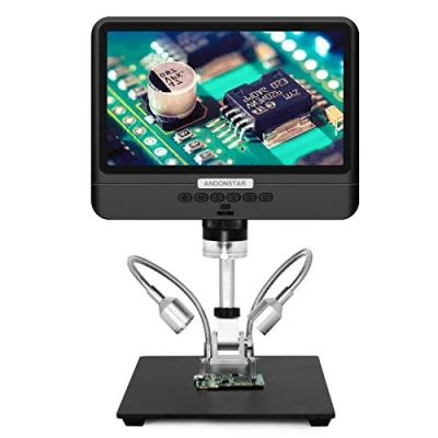 Imagen de Andonstar AD208 Microscopio de monedas con pantalla 8.5 pulgadas LCD 260X Microscopios digitales USB mano para reparación PCB, colección soldadura