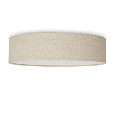 Imagen de Smartwares IDE 60059 Lámpara de techo, pantalla tela 40 cm diámetro, tres apliques con casquillos E14, compatible bombillas hasta W, Iluminación Interior, IP20, Lino