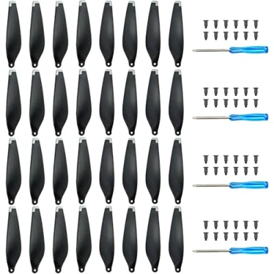 Imagen de Craznick 32 hélices para DJI Mini 3 cuchillas de repuesto bajo ruido 3, accesorios dron, tornillos y destornilladores exclusivos, puntas plateadas