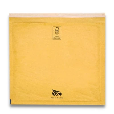 Imagen de Raylu Paper® Pack de 10 Sobres Acolchados Burbujas Kraft con Cierre Autoadhesivo, para Envíos color Marrón Unidades (180x160 mm (CD))